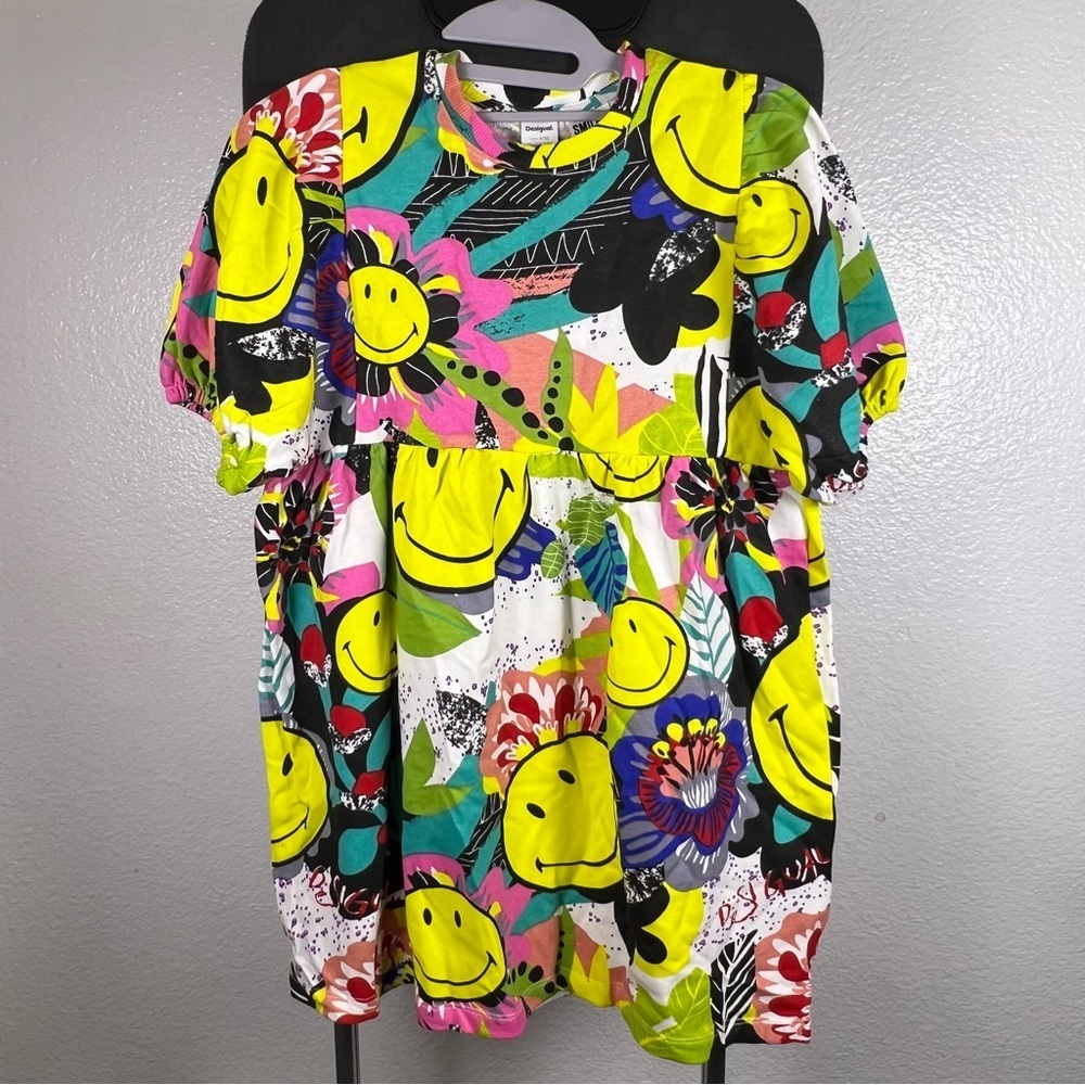 Desigual Multicolor Smiley Face Dress Size 9/10